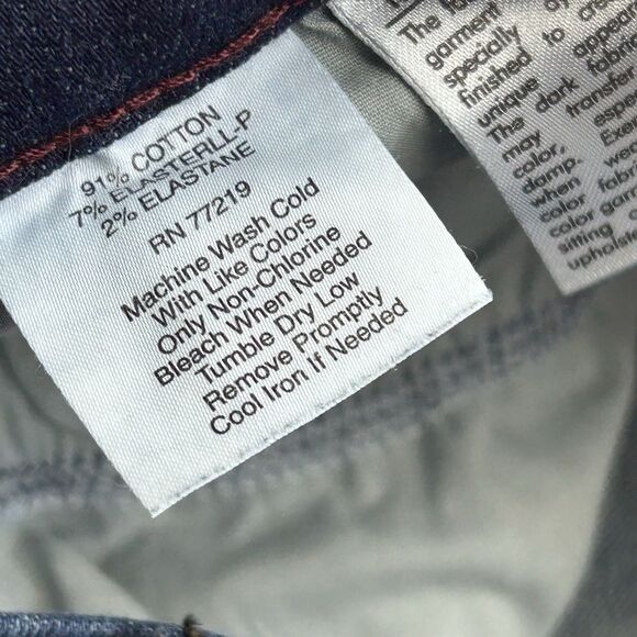 Joseph Abboud Jeans Men's 40 x 32 Dark Wash Blue Denim Straight Fit Whiskered - Picture 11 of 12